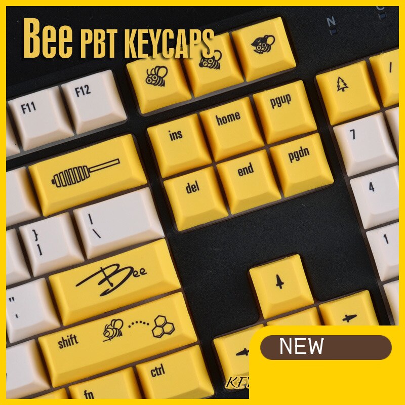 Keycap 84 keys PBT Sublimatie 84 Mechanische Toetsenbord Originele Hoogte Keycaps Persoonlijkheid Supplement Kleine Bee Grote Carbon