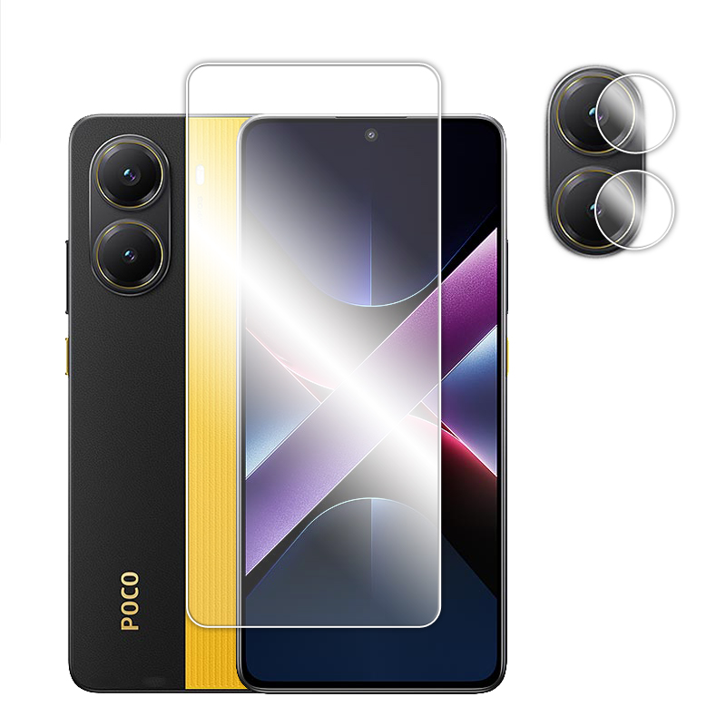 Para POCO X7 Pro 5G vidrio para POCO X7 Pro vidrio templado 6,67 pulgadas pegamento completo Protector de pantalla transparente para Xiaomi POCO X7 Pro Flim: Naranja