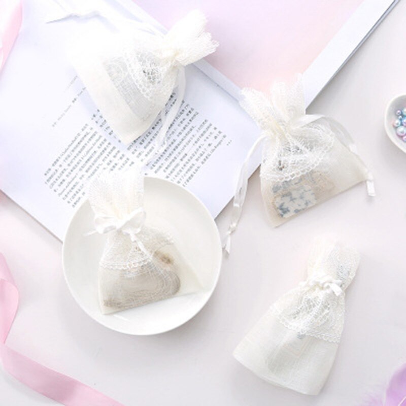 3 Pcs Drawstring Bag Multipurpose Lace for Wedding Party Favor Jewelry Candy Best -WT