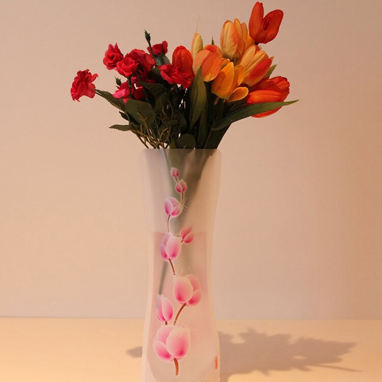 1x unzerbrechlich Faltbare Mehrweg Kunststoff Blume Vase