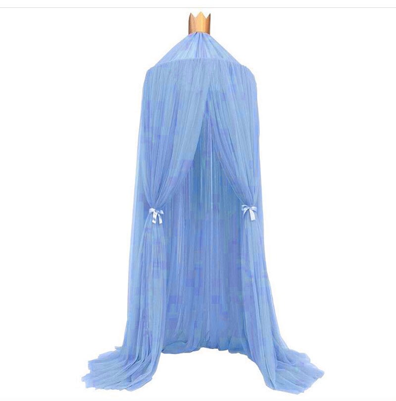 Champion – tente suspendue pour lit de bébé, baldaquin, rideaux en Tulle, pour chambre à coucher, maison de jeu, pour enfants, M0349: Bleu