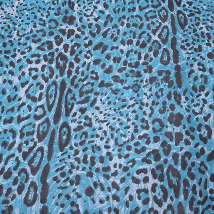 Leopard Print Mulberry Silk Chiffon Fabric for Sewing Clothes Custom Thin Silk Yarn Dress Fabrics Per Meter