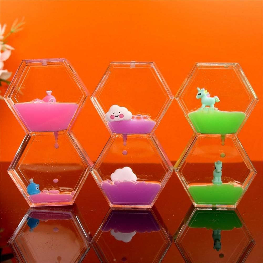 Sablier liquide huile de bureau décoratif , deux losanges, jouets pour enfants à Surface lisse