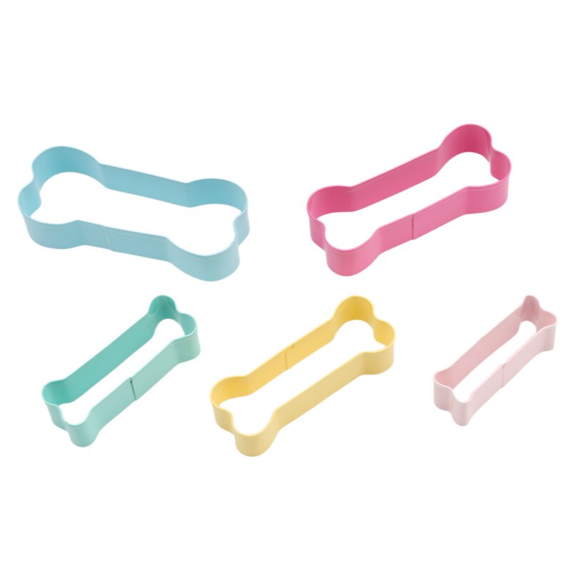 5 Stks/set 3D Hond Bot Vorm Cookie Mallen Koekjes Stempel Cake Moulds Diy Gebak Bakken Decorating: Default Title