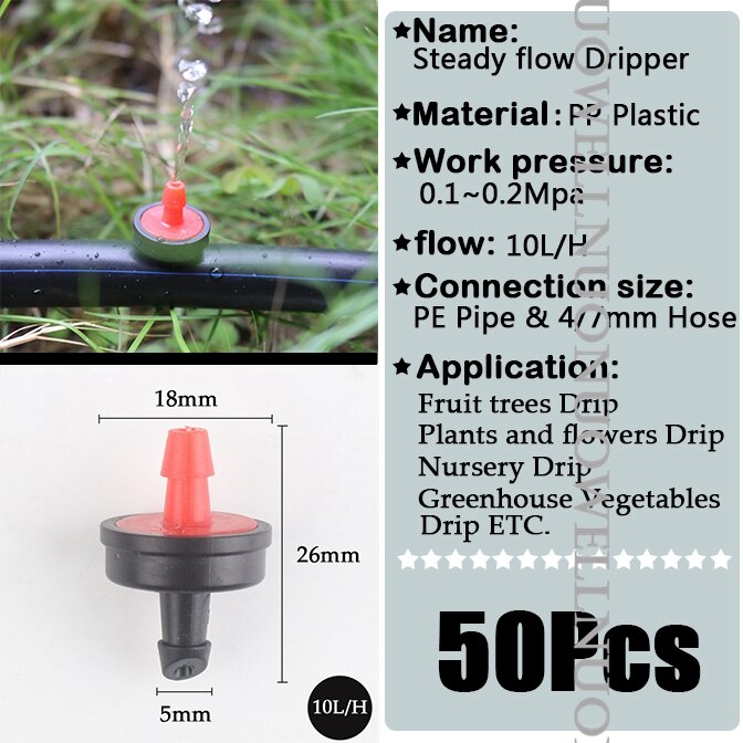 10 ~ 300Stck Garten Bewässerung Sprinkler 4L 8L 10L 20L 30L Fluss Wasser sparen Tropf Kunststoff FruitTree Gemüse Bewässerung strahler: Licht Gelb