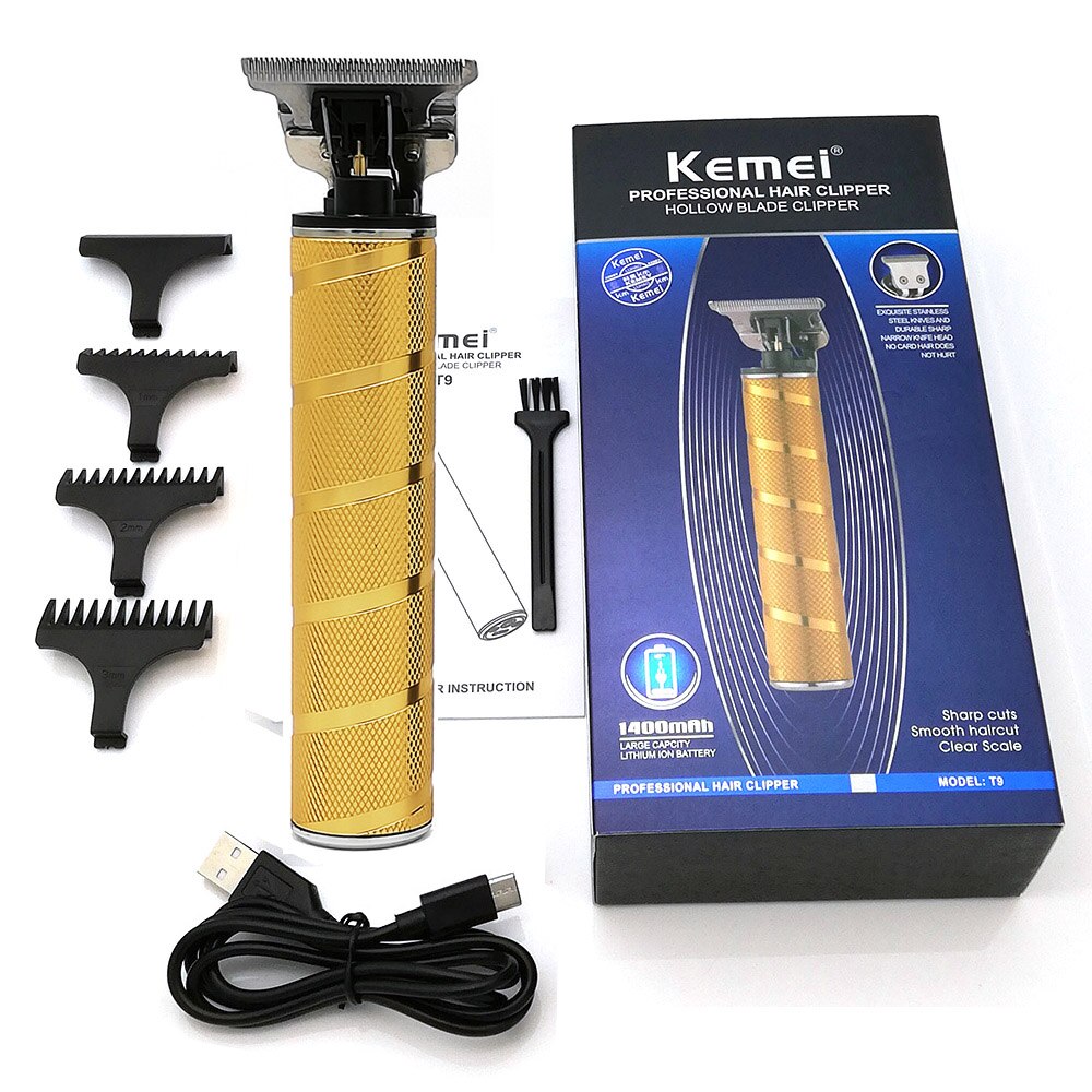 KM-T9/2026/1974 T Outliner mower KEMEI rasoir électrique Rechargeable tondeuse à barbe électrique Machine à raser pour hommes barbe rasoir humide-sec double usage lavable KM-T9: KM-T9 G