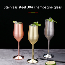 200ML Stainless Steel Cocktail Glass Unbreakable Champagne Flutes Glass Red Wine Cup for Wedding Parties