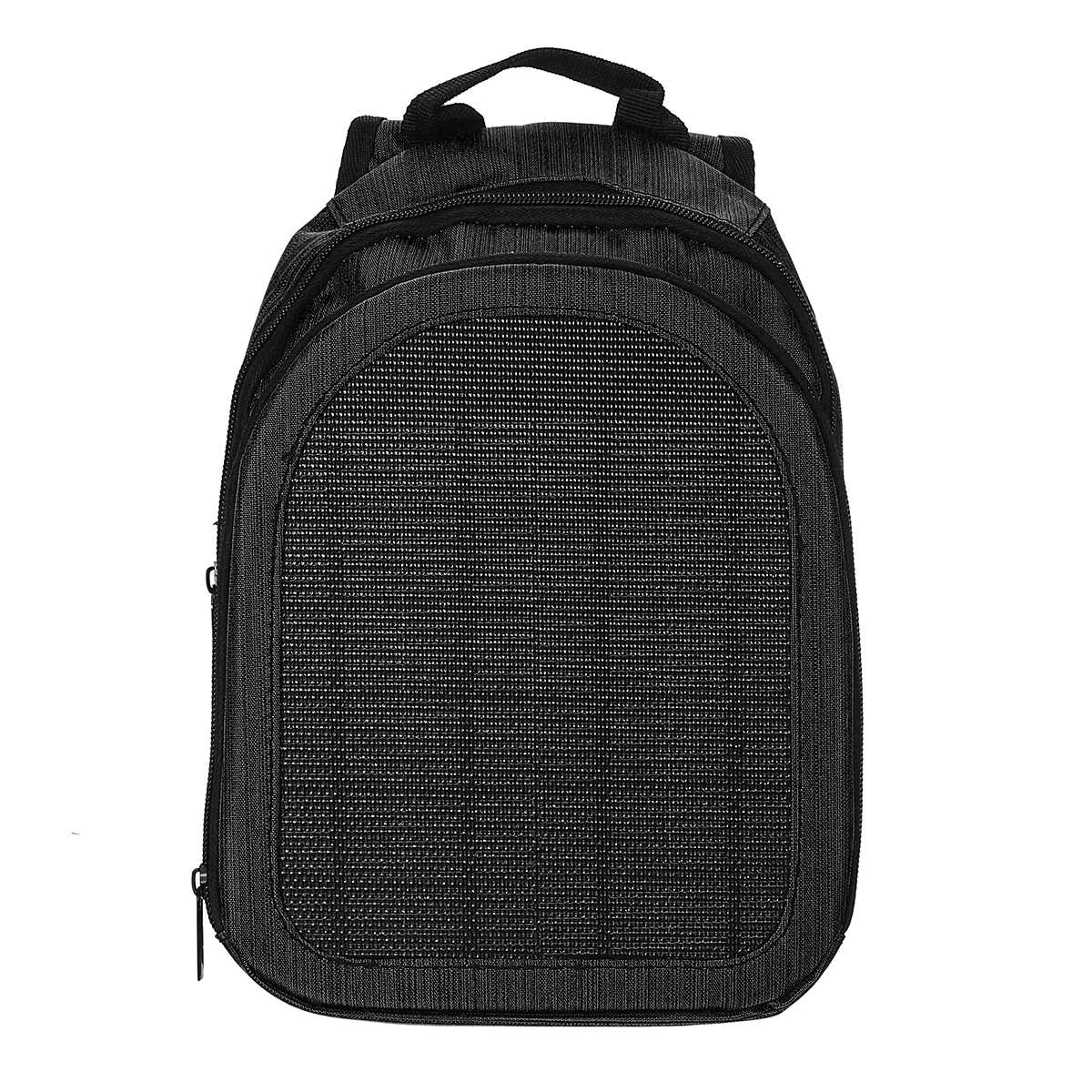 5W 5V Waterproof Flexible Solar Panel Backpacks Convenience Charging Laptop Bags for Travel Solar Charger Daypacks Handle USB: Black