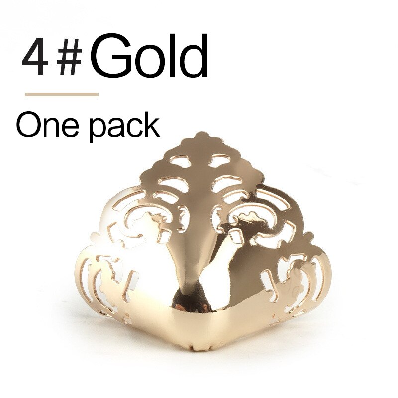 1Pair Shoes Toe Protection DIY Toe-Head Metal Material Shoes Clips for Decorations High Heels Shoe Broken Repair Accessories: NO.4 Gold