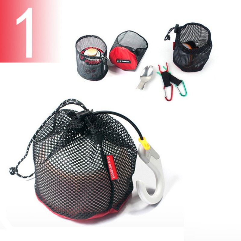 5 unidades/juego de bolsas de Picnic, almacenamiento con cordón de viaje, organizador de dispositivos electrónicos, accesorios para acampar al aire libre