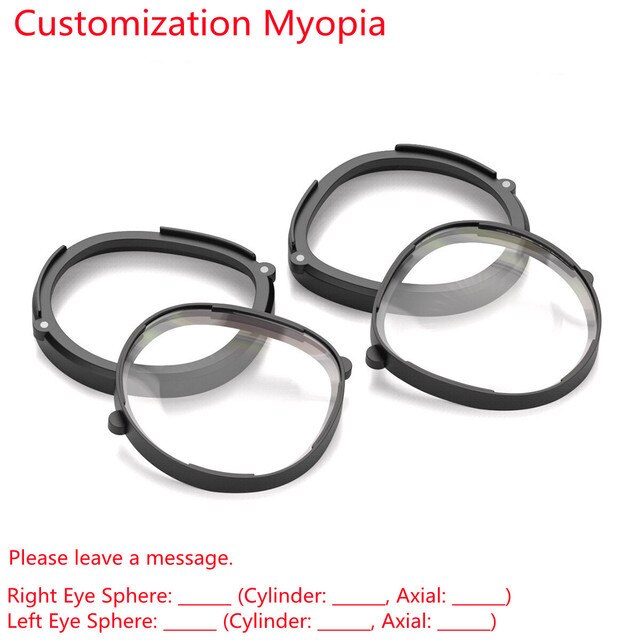 Lunettes Anti-myopie, verres de Prescription VR pour Oculus Quest 2: customization