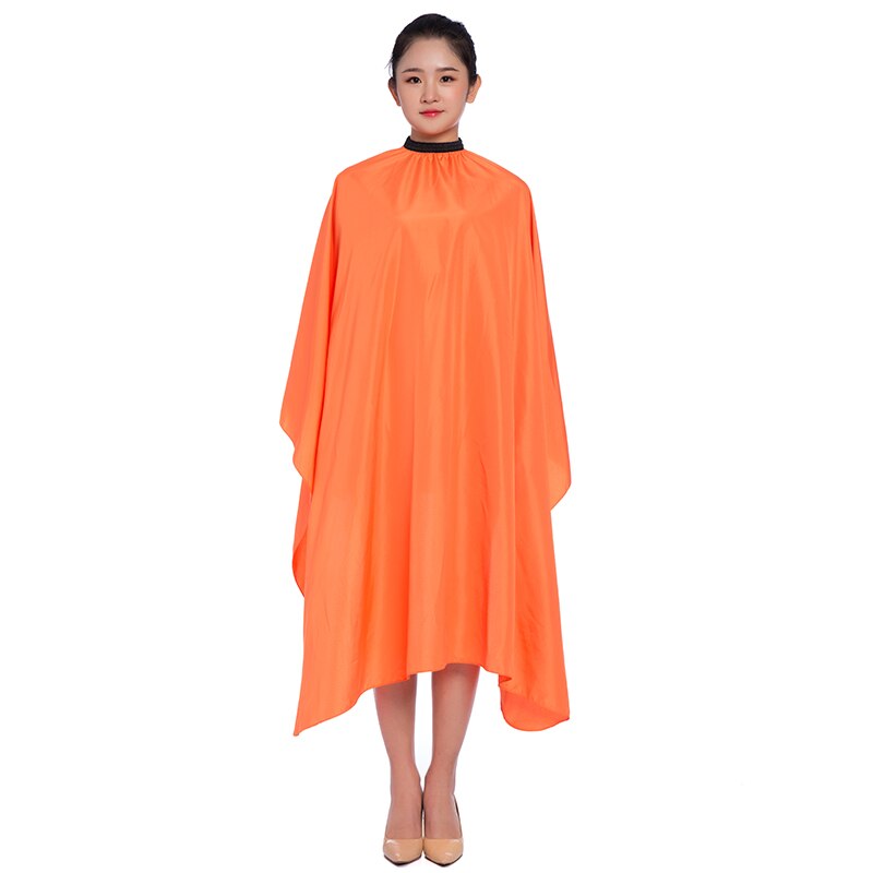 Tablier de coiffeur pour Salon de coiffure, Cape pour coupe de cheveux, robe de coiffure, Cape pour Salon de coiffure, tablier en tissu de coiffure: WB004-Orange