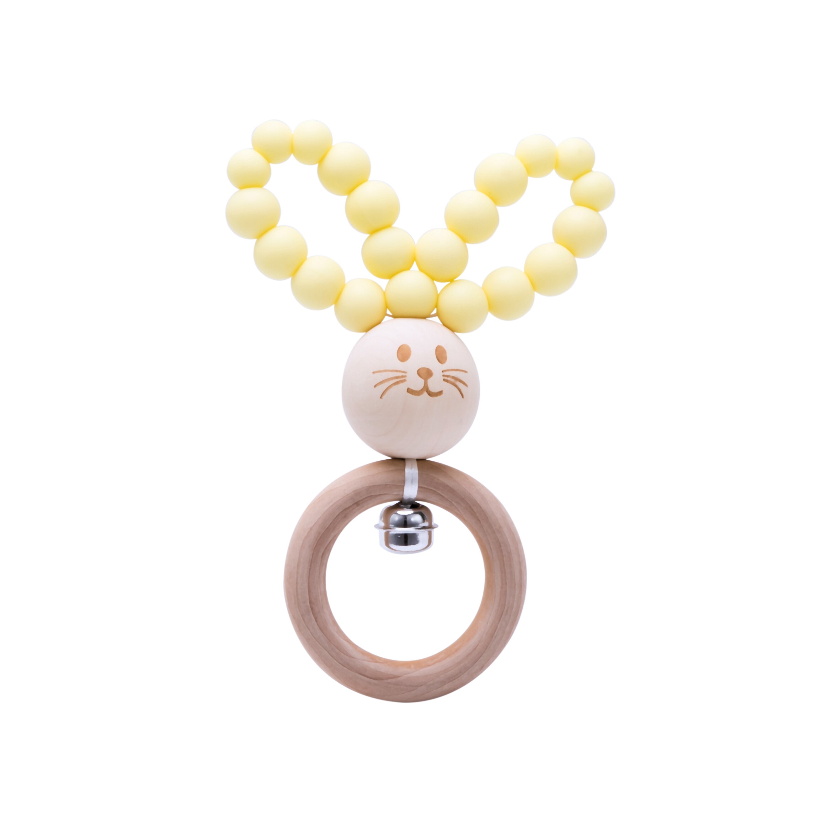 Houten Baby Bijtringen Bunny Beukenhout Rammelaars Tandjes Knaagdieren Tiny Staaf Baby Speelgoed Hanger Voor Pasgeboren Verpleging Kinderen Producten: Candy yellow