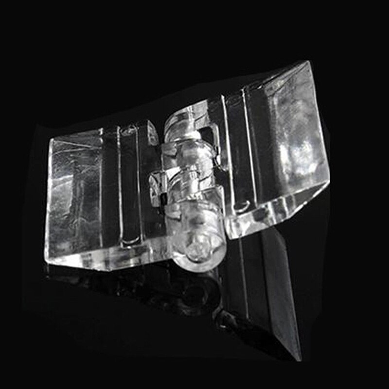 10Pcs/pack Transparent Plastic Folding Hinges Durable Clear Acrylic Hinge Tools Furniture Hinges