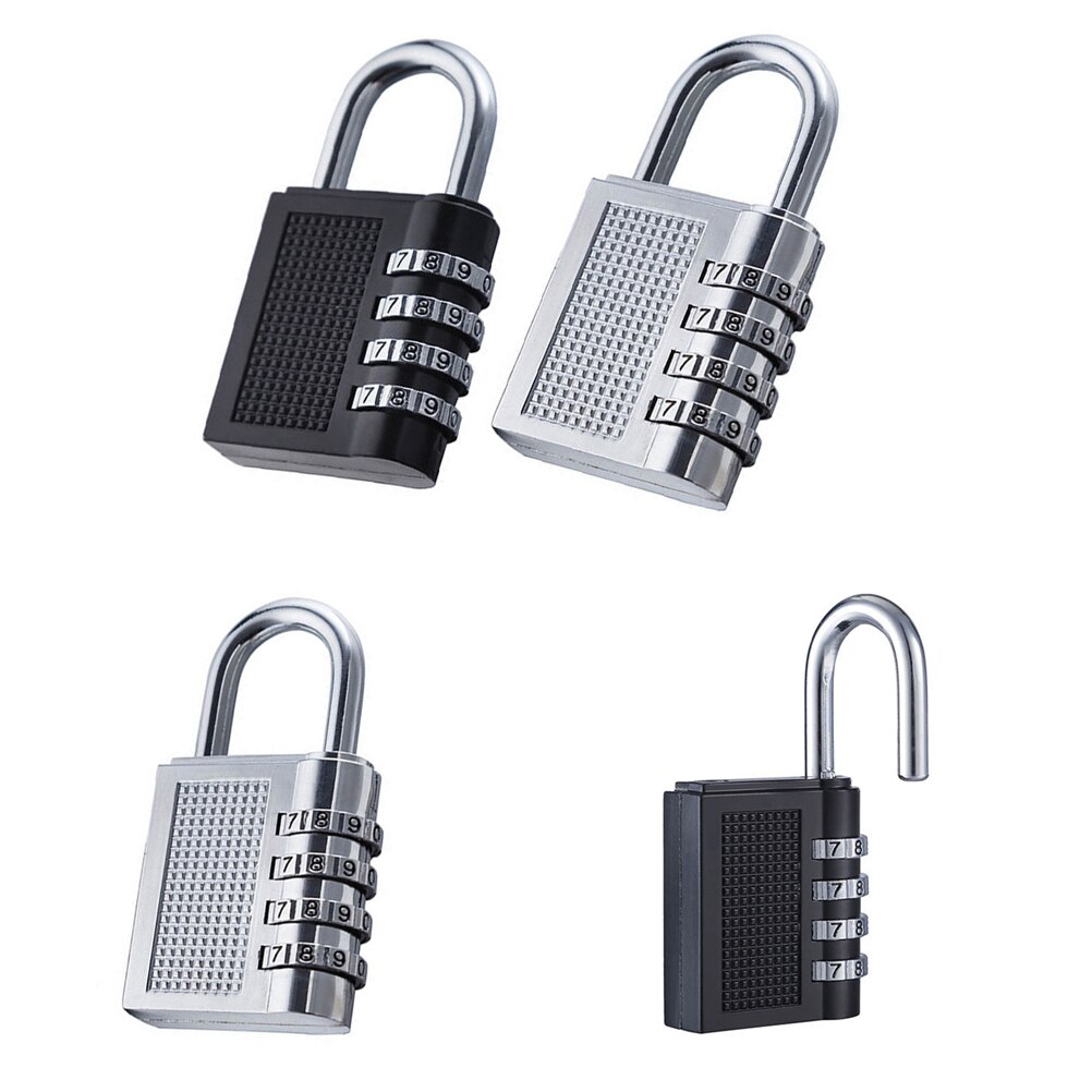 1PCS 4 Dial Digit Combination Suitcase Luggage Metal Code Password Lock Padlock For Luggage Accessories Random Color