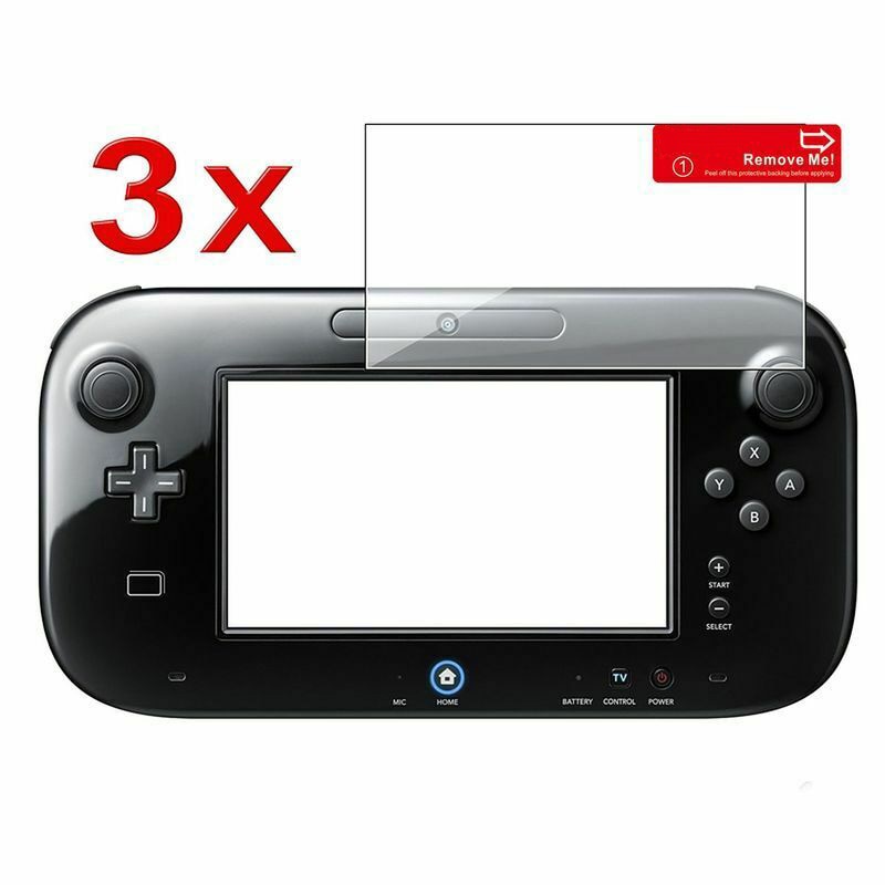 3 stück transparente displayschutzfolie für nintendo wii u, blendfreie displayschutzfolie für nintendo wii u zubehör: Default Title