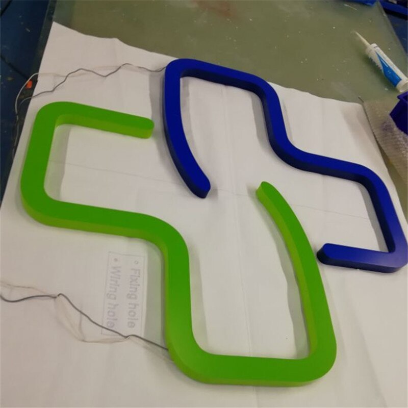 Advertising large 3D front lit illuminated signage waterproof LED face lit acrylic sign