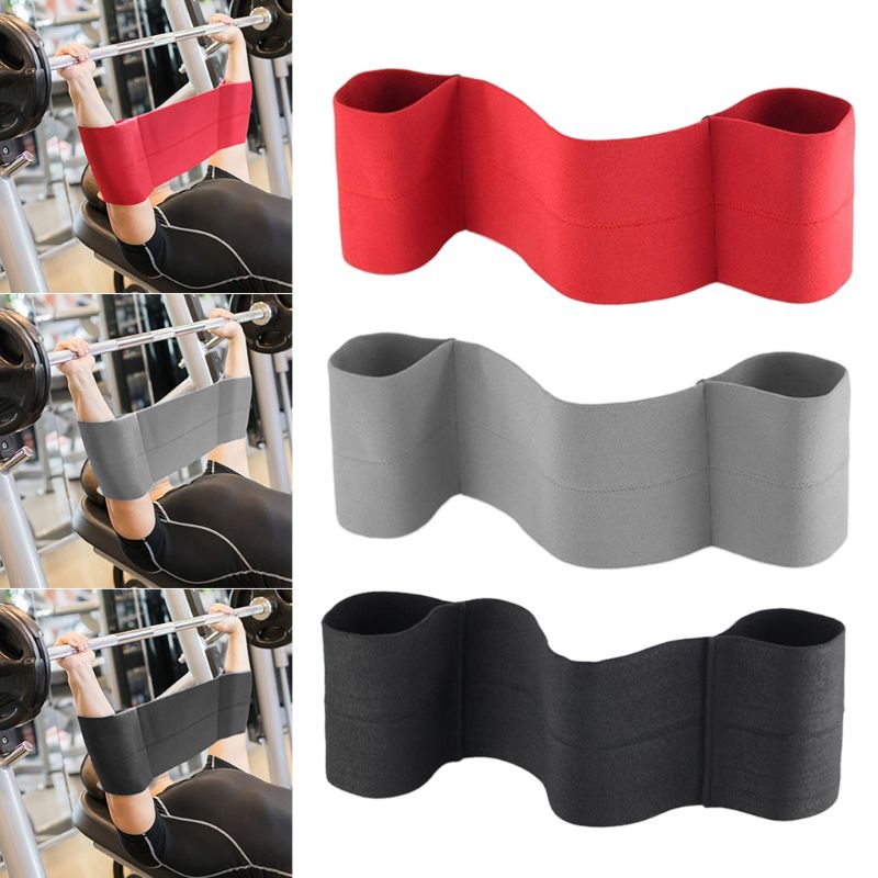 Tyngdlyftning bänkpress armbågsärmar motståndsband fitness elastiskt bandage