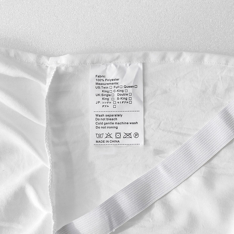 Soveværelse sengetæppe hotel hjem enkelt dobbelt størrelse seng nederdel hvid seng nederdele lagen med elastik nederdel let på/af sengen
