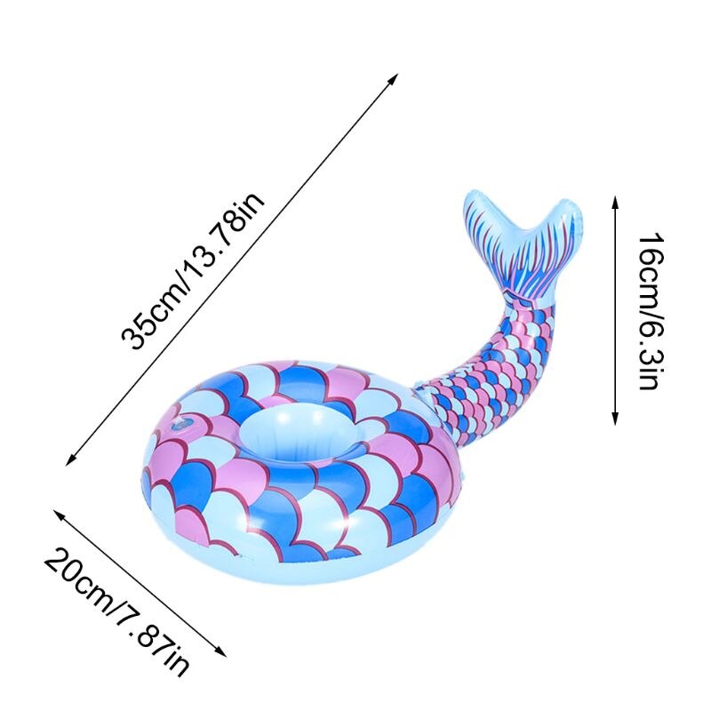 Gonfiabile Sottobicchiere Fungo Sedile ottavino Ombrello Supporto di Tazza di Tè Al Latte Galleggiante per Bambini di Acqua Giocattoli Da Spiaggia AXYA