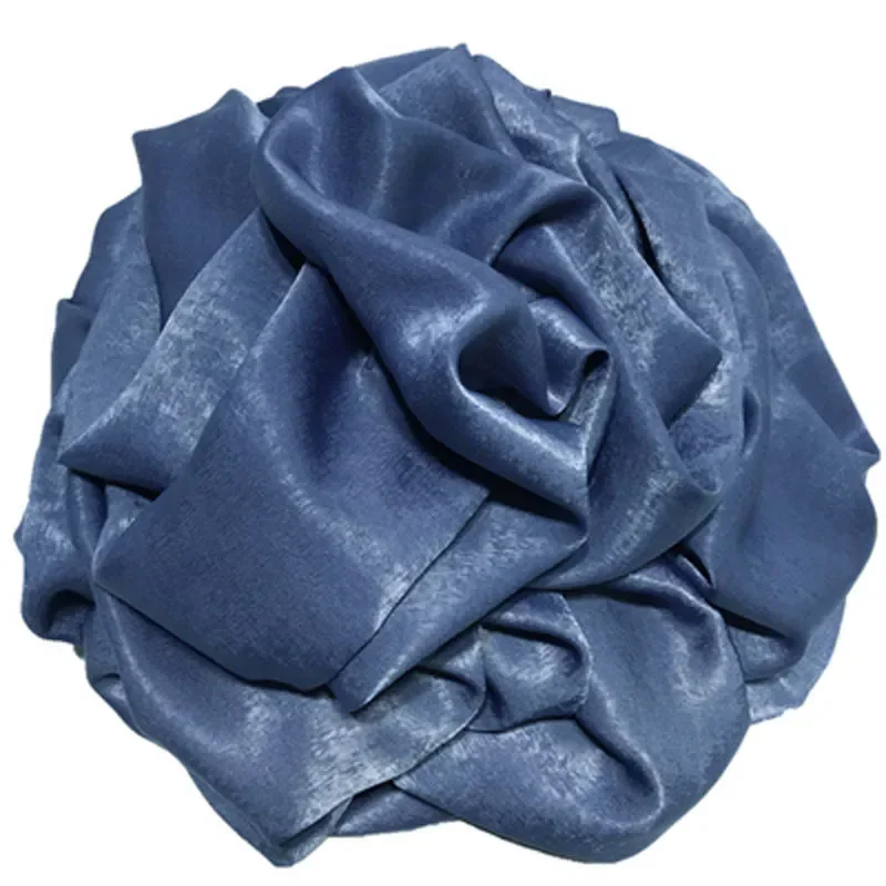 Tela de piel de melocotón de gasa crepé brillante, Material de vestido satinado de seda fluorescente