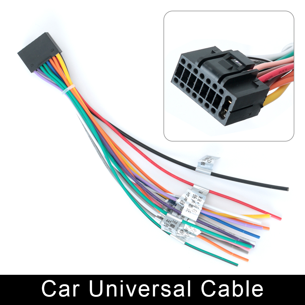 Universal Power Connector 2 Din Auto Android Radio Kabel Voor Suzuki Buick Iso Hyundai Kia Honda Toyota Nissan Gps Antenne rca: universal
