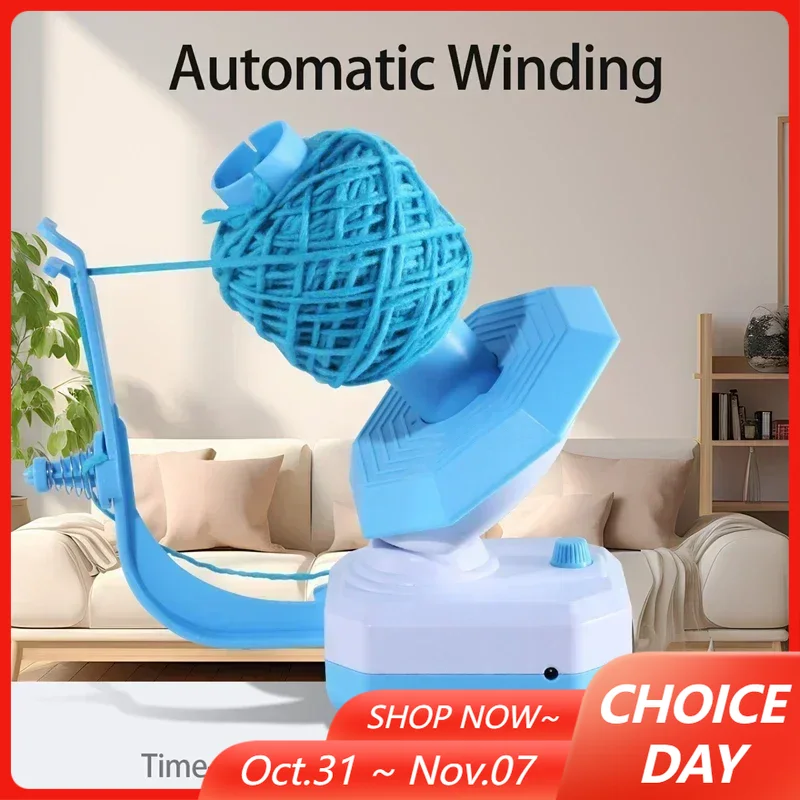 Cotton Yarn Thread Balls Dispenser Electric Winding Machine Home Yarn Winder DIY Crafts for Crocheters Knitters Crocheting
