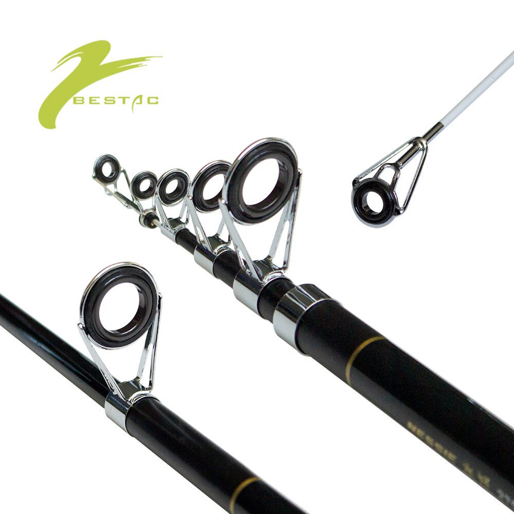 Kohlenstoff Teleskop Angelrute Tragbare Meer Stiefel Stange Lange Länge 2,7 m 3,0 m 3,3 m 3,6 m Surfcasting Dreh Angelrute BESTAC