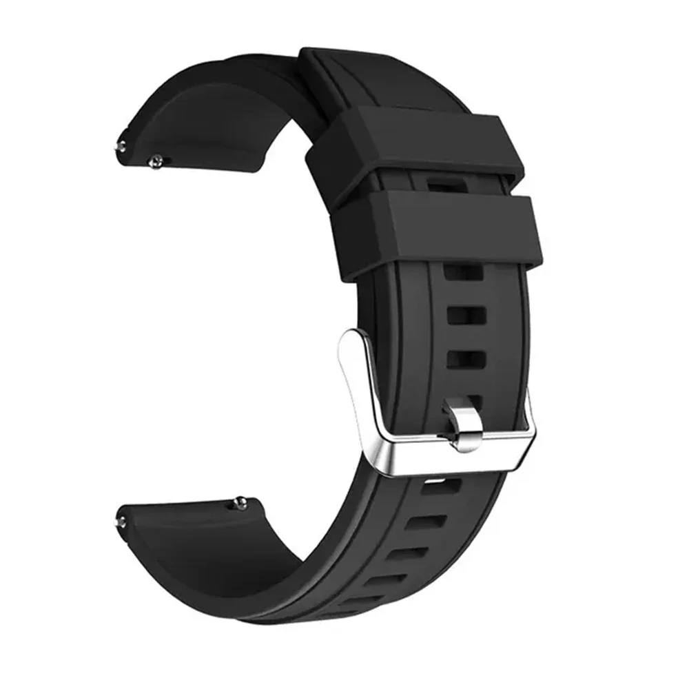 Silikone 20mm rem til amazfit gtr 47 42 mm, gtr 22mm 3 sport armbånd til amazfit gts 4 3 2e 2 mini urrem til amazfit bip: Kul sort / 22mm