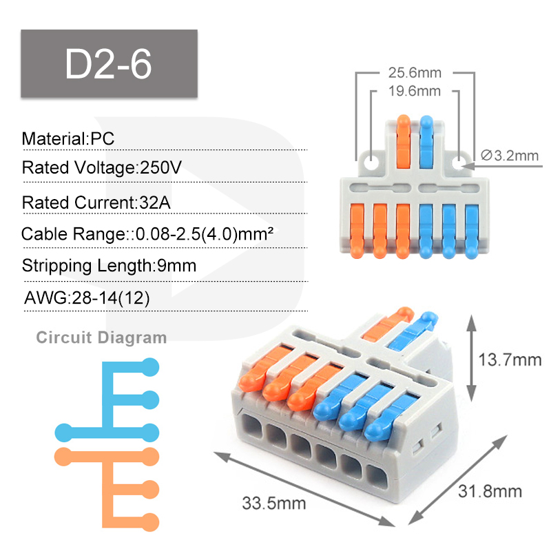 5 STKS Snelle Draad Connector Push-in Elektrische Klemmenblok Universele Splicing Bedrading Kabel Connectors Voor Kabel Verbinding SPL ﻿: Bruin