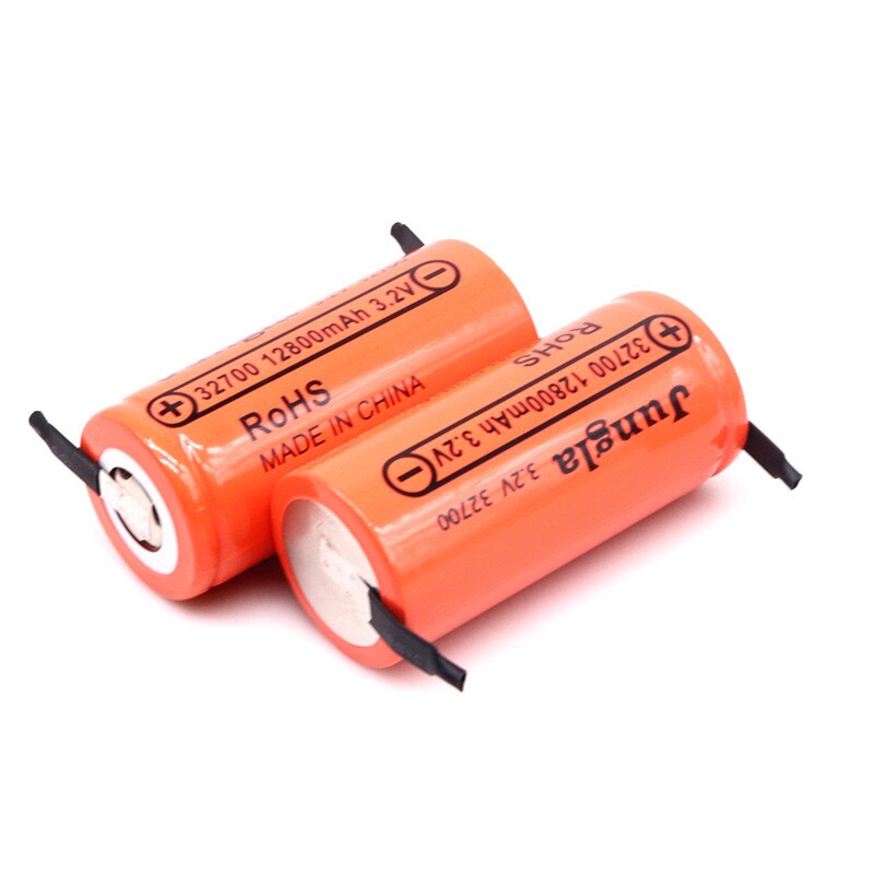 High capacity t 3,2 v 32700 12800 mah lifepo4 battery 12,8 ah 50a continuous discharge maximum high power battery + nickel leaves