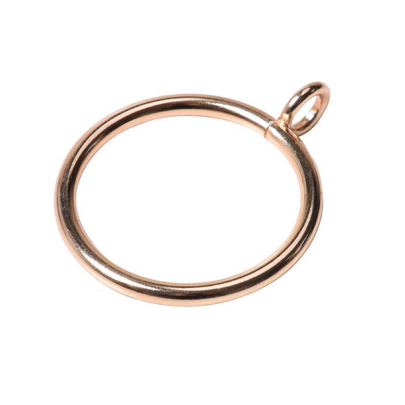 Lot de 10 anneaux de rideau en métal doré, argent, noir, Clip pour rideau de douche, fenêtre, accessoires décoratifs, outil de décoration pour la maison, anneau de suspension en métal: gold / 25mm