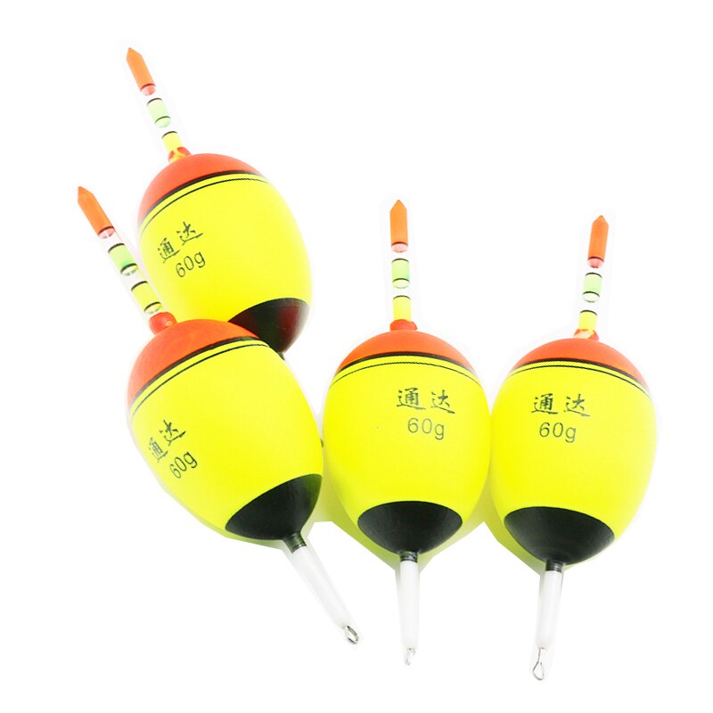Set van 10 lichtgevende visdobbers, boia led-lichtstaaf, nachtfoambuisboei, gloeiende dobberboei-indicator 10g- 80g nachtdobberset