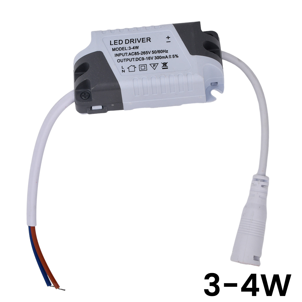 Led-konstantströmsdrivare  ac85-265v 3-4w 4-7w 8-12w 12-18w 18-24w 24-36w nätadapter transformator för panelbelysning: Beige