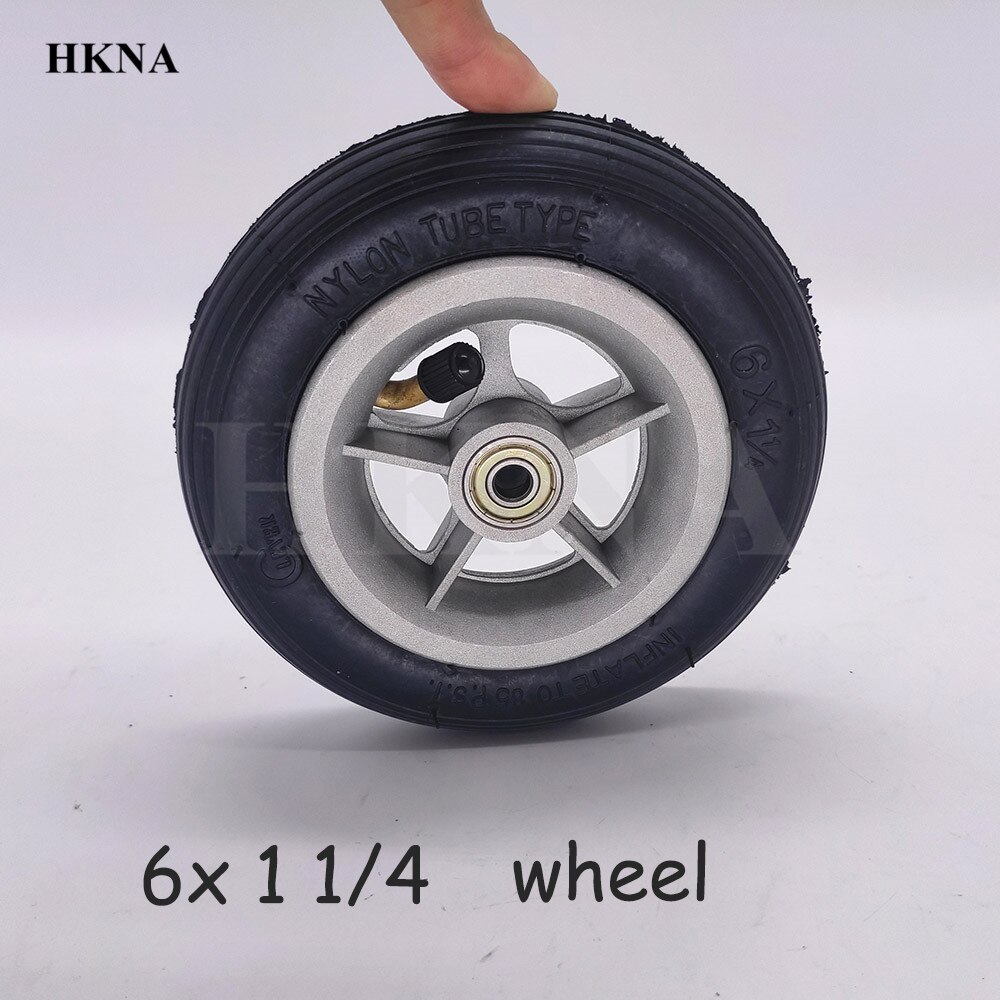 6x1 1/4 Pneumatic Tires Wheels 6*1 1/4 Inflation Wheel for 6 Inch Wheelchair Mini Electric Scooter Accessory