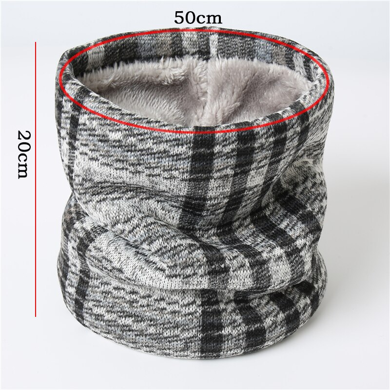 2022 print ring tørklæde kvinder vinter hals snood tørklæder unisex kvindelige geometrisk varm pels barn mænd udendørs tørklæder