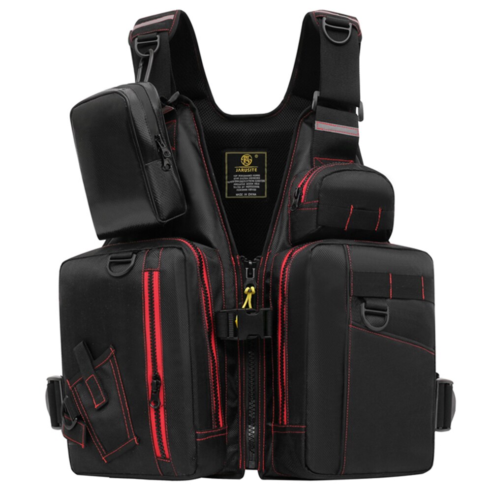 Fishing Life Jacket Outdoor Breathable Multiple Pockets Floatation Life Vest Adults Buoyancy Waistcoat Safety Jacket 낚시조끼