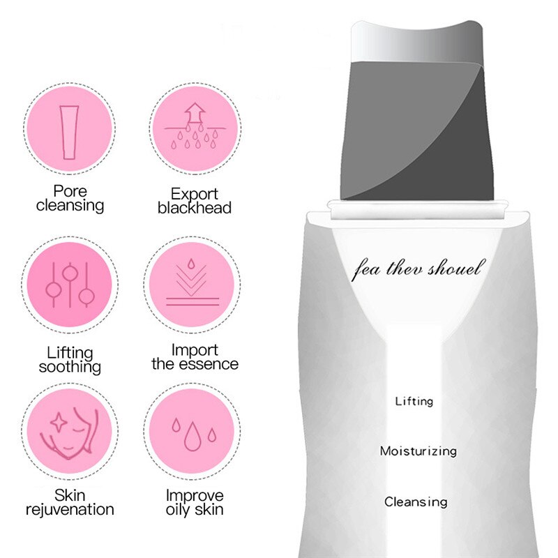 Beauty Star-limpiador Facial ultrasónico, limpiador Facial ultrasónico para limpieza de la piel, exfoliante, eliminación de espinillas, limpiador de poros, depurador Facial