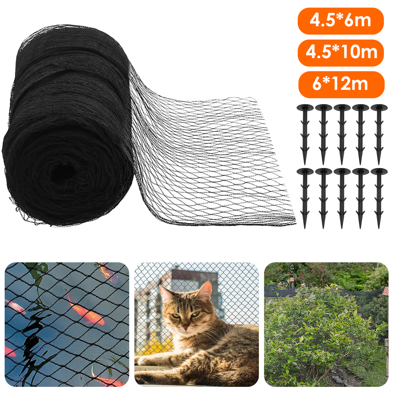 Pond Netting Cover PE Protective Netting Elasticity Protective Mesh Cover Pond Safety Net Cat Dog Net Fall Prevention Netting