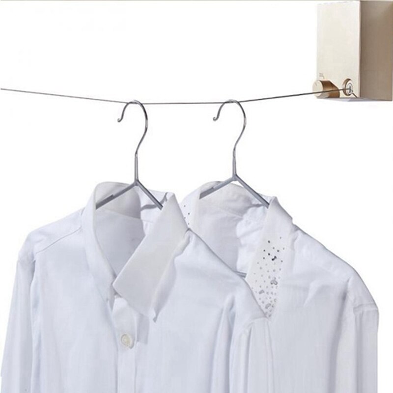 Telescopic Indoor Drying Rack Rope Wall-Mounted Clothes Rack Drying Rack Telescopic Clothesline