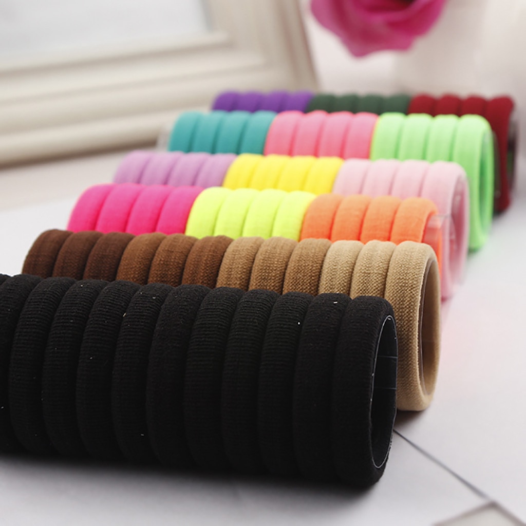 Outils de coiffure professionnels femmes filles bandeau de cheveux cravates corde anneau élastique bandeau élastique pour queue de cheval 10 pièces D301108
