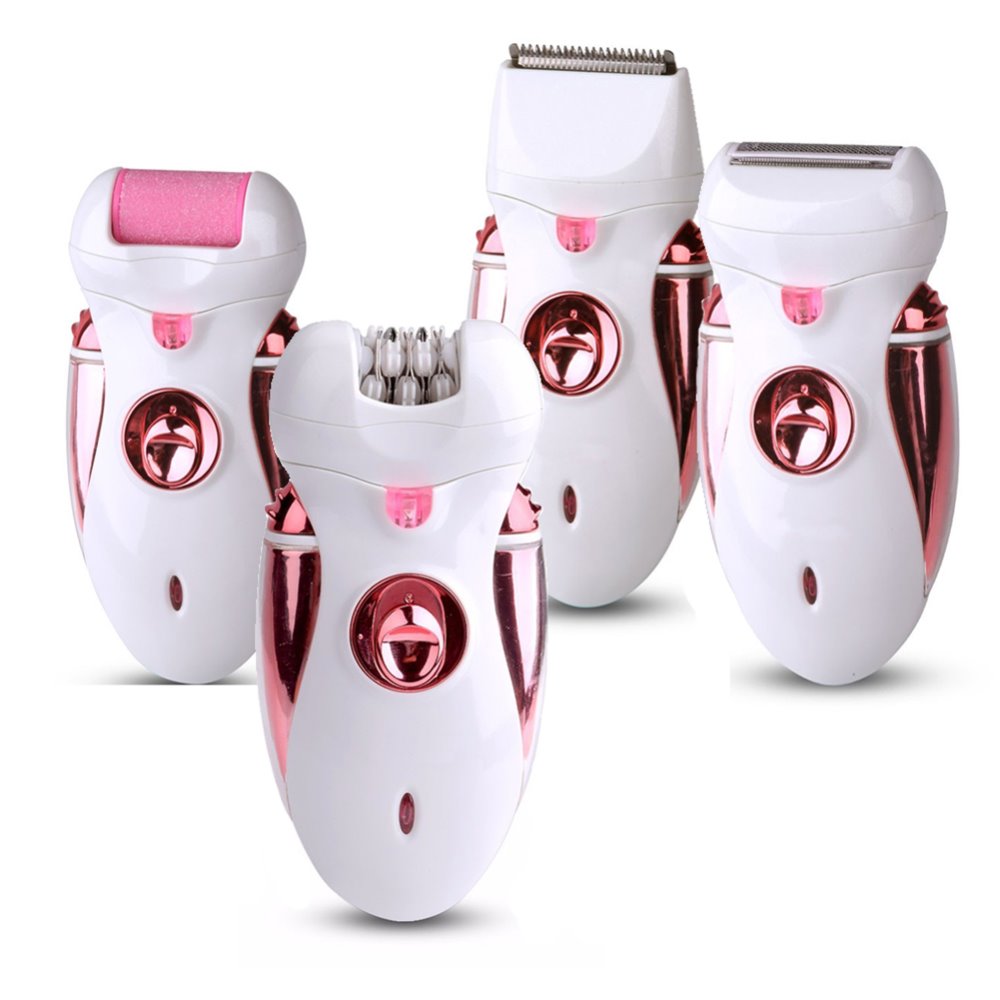 4 in 1 barbermaskine epilator dameepilator til underarms bikini genopladelig epilator barberingsfjernelse fodplejeværktøj