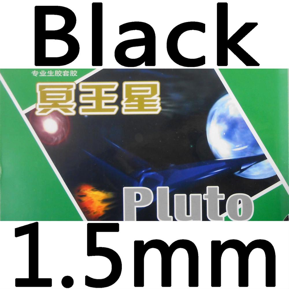 Galaxy milky way yinhe pluto medium pips-out bordtennis pingpong gummi med svamp: Svart 1.5mm