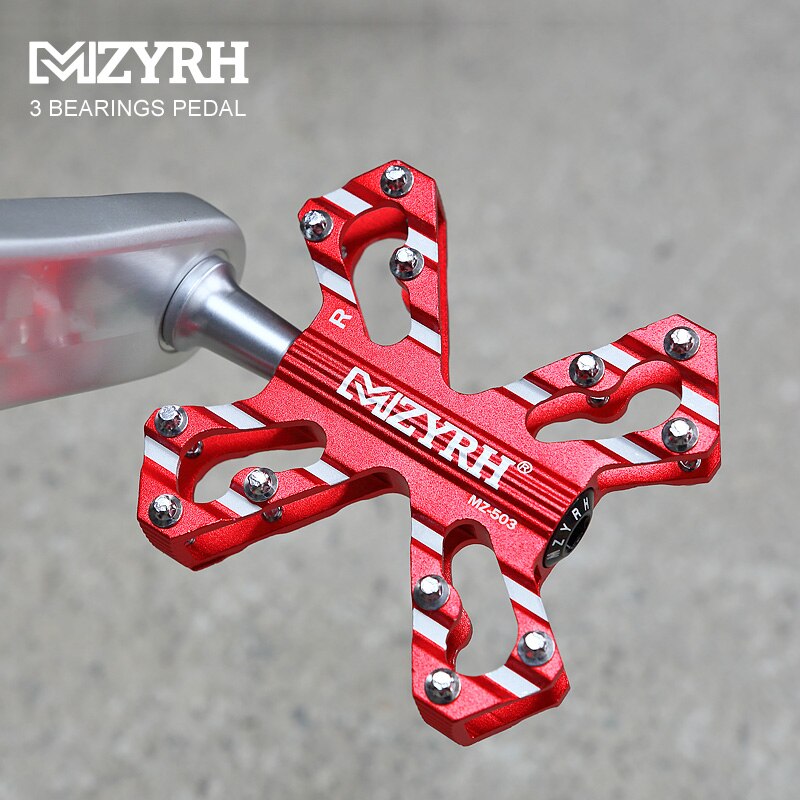 MZYRH 503 Bicycle Pedals MTB Mountain Bike 3Bearing Pedal CNC Machined Aluminum Alloy Ultralight Pedals Road Bicycle Accessories