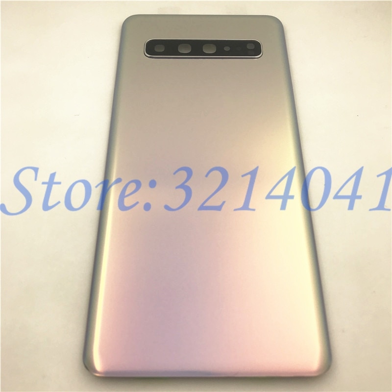 Para samsung galaxy s10 5g g977 g977f 5g versão da bateria capa traseira de vidro traseiro com lente da câmera