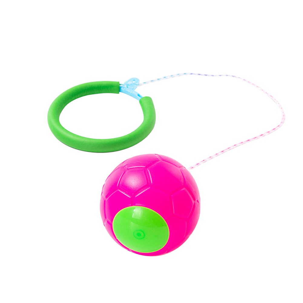 For Kids Balance Training Kindergarten Fitness Equipment Bouncing Classical Outdoor Sports Exercise Ring Skip Ball One Foot: Pink