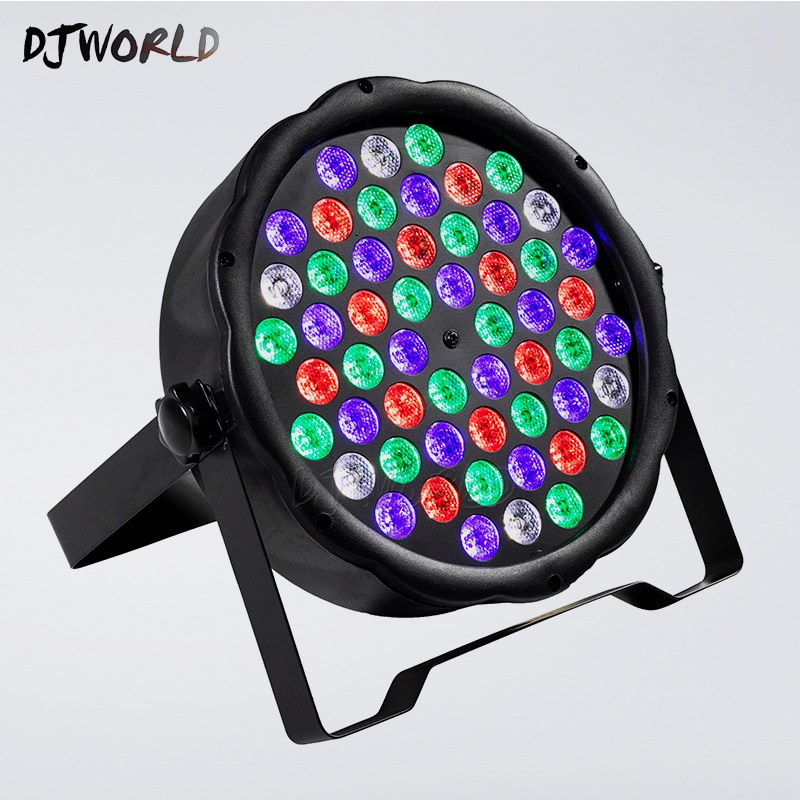 LED Flat Par 54x3W RGBW Lighting Strobe DMX DJ Wash Disco Stage Lights DMX Controller Effect