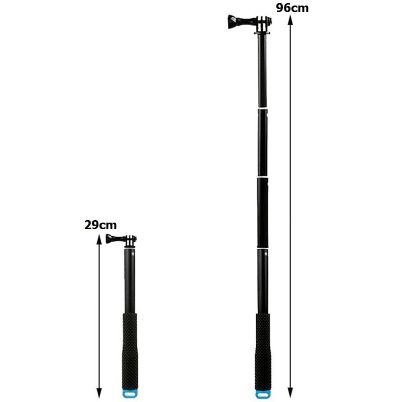 36 "gå pro selfie pinne handling kamera dykking utvidbart aluminium selfie monopod til gopro helt + sjcam til xiaomi  yi 4k