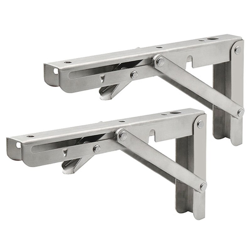 2Pcs Folding Heavy Duty Shelf-Bracket Bench Table Folding Shelf or Bracket T5UA