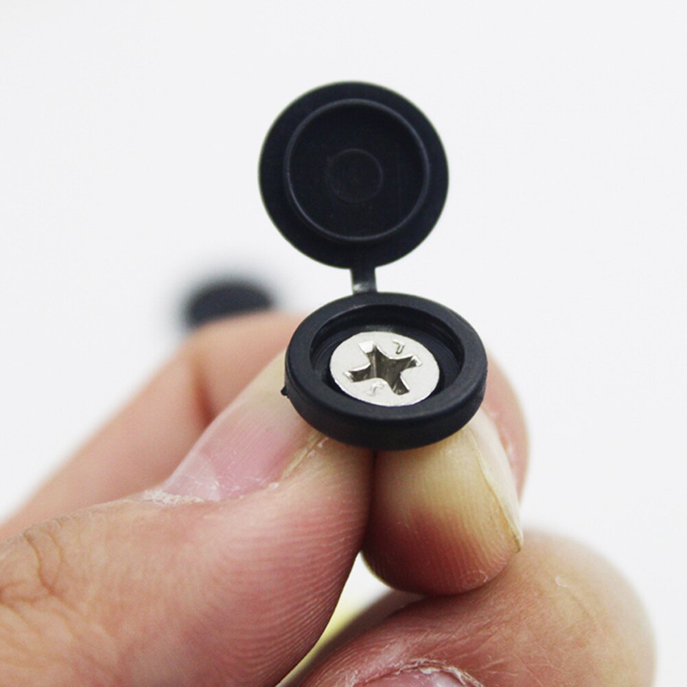 500/100Pcs Plastic Hinged Screw Cover Caps Washer Flip Tops Multiple Colour for Furniture Hardware FEA889